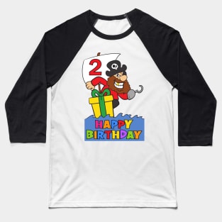 2nd Birthday Party 2 Year Old 2 Years Baseball T-Shirt